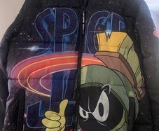 Members Only Space Jam puffer jacket.