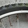two bicycle wheels Image 4