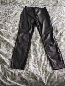 Front leg leather leggings