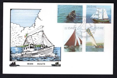 1982 Ireland Irish Boats Stamp Hibernian First Day Cover Card.