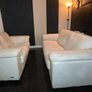 Stylish, High-end Cream Leather 3+2 Seater Sofa Set Image 2