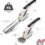 2in1 Grass Shear & Hedge Trimmer with 7.2V Rechargeable 1500mAh Lithium-Ion Battery, Edging and Shrub Shear, 2 Interchangeable Blades, Lightweight, Garden Cutting Edge Trimmer, Pruner - Handheld Image 2
