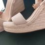 Cream suede wedge sandal Image 5