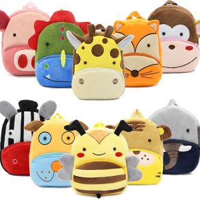 Kids 3d Animal Backpack Plush Childrens Boys Girls Toddler Cartoon School Bag Rucksack