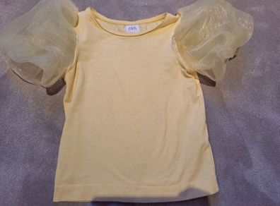 Zara girls puff sleeve top 5-6