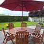 Round Table with 6 chairs & parasol Image 5