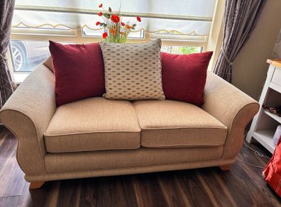 2 seater oatmeal sofa