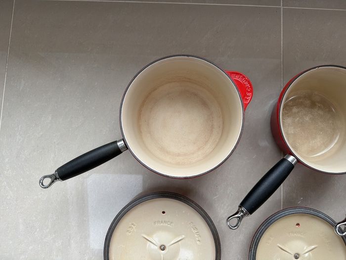 Le Creuset Cast Iron Saucepan Set 16cm, 18cm & 20cm