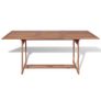 Garden Table 180x90x75 cm Solid Teak Wood Image 3