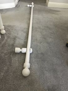 IKEA Wooden curtain pole - white wood grain - 230 cm