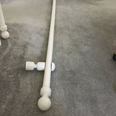 IKEA Wooden curtain pole - white wood grain - 230 cm