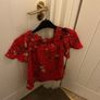Red Bardot Top Size 8 Image 3