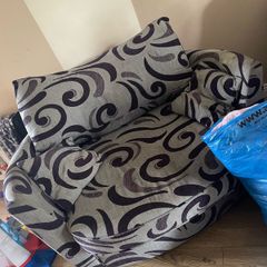Grey and purple love chair