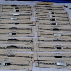 24 X Vintage Prima Chromed ID Bracelets (NOS)
