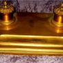 Early Victorian Brass Inkstand Image 7
