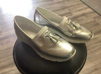 Loafers Rieker silver size 7 (40)