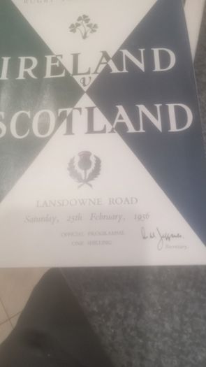 Rare Irish Rugby Programmes
