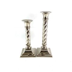 Mid century silver plated candlesticks