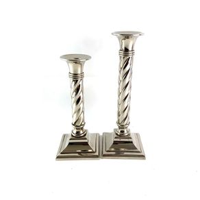 Mid century silver plated candlesticks
