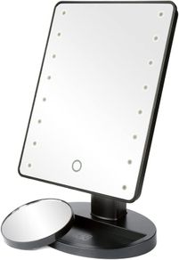 Makeup Mirror with Light/LED Light Up Mirror/Vanity Mirror with Lights / 10X Magnifying Round Make Up Mirror LED Lighted Illuminated Cosmetic Mirror with Lights Desk Free Standing Portable
