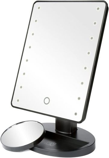 Makeup Mirror with Light/LED Light Up Mirror/Vanity Mirror with Lights / 10X Magnifying Round Make Up Mirror LED Lighted Illuminated Cosmetic Mirror with Lights Desk Free Standing Portable