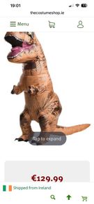 Adult inflatable costume dinosaur