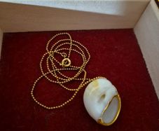 Vintage Shell Pendant and Necklace