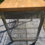 Butcher Block Table Island on wheels Image 4