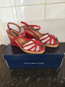 Tommy Hilfiger wedge sandals size 5