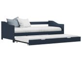 Pull-out Sofa Bed Frame Grey Pinewood 90x200 cm