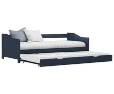 Pull-out Sofa Bed Frame Grey Pinewood 90x200 cm
