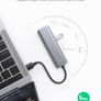USB Hub, Ultra Slim 4 Ports USB 3.0 Splitter Portable Extension Data Hub HighSpeed with Micro USB Port Compatible With MacBook XPS Surface Pro PS5 PS4 Xbox One, USB Stick, HDD, Keyboard, Mouse Image 3