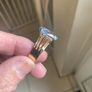 aqua marine stone ring Image 3