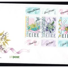 1990 Ireland Greetings Commemorative Stamps Booklet Stamps An Post First Day Cover (FDC)
