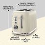 Bold Vanilla Cream 2-Slice Toaster with High-Lift and Wide Slots Cream and Silver Chrome MULTIPLE COLOURS AVAILABLE (FREE POSTAGE) Image 5
