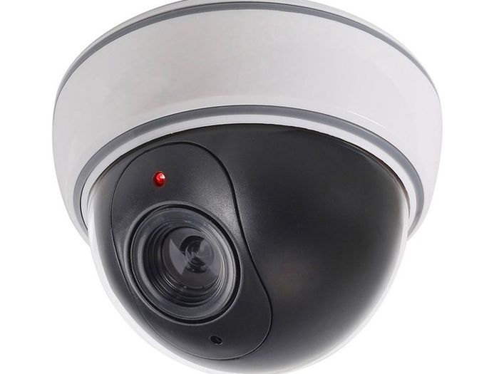 New Realistic Dummy Fake Security Camera Surveillance Indoor CCTV Red LED #1243