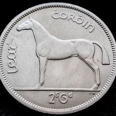 [#38] - Ireland 1967 | Irish 2s6d | Irish Half Crown | Horse | KM.16a