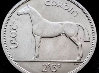 [#38] - Ireland 1967 | Irish 2s6d | Irish Half Crown | Horse | KM.16a