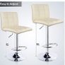 Modern Bar Stools Set of 2 Leatherette Image 3