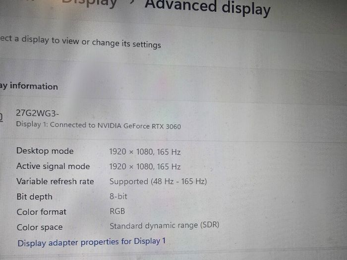 AOC 27" Gaming Monitor 165Hz 1080p (27G2SAE)