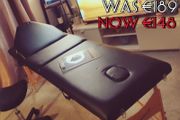 Portable Massage Bed Table - 3-Section Foldable Beauty Couch for Reiki Therapy Treatment Salon Healing - Metal Headrest Support/Carry Bag (FREE SHIPPING)