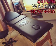 Portable Massage Bed Table - 3-Section Foldable Beauty Couch for Reiki Therapy Treatment Salon Healing - Metal Headrest Support/Carry Bag (FREE SHIPPING)