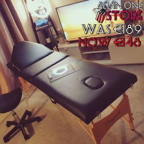 Portable Massage Bed Table - 3-Section Foldable Beauty Couch for Reiki Therapy Treatment Salon Healing - Metal Headrest Support/Carry Bag (FREE SHIPPING)