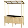 Raised Bed with Roof, Drainage Holes, Fleece Lining, Weatherproof, Fir Wood, 110x60x152 cm Image 5