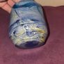 Blue Glass Bottle with Stopper Image 5
