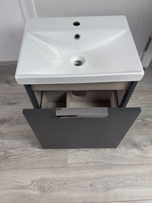 Drawer wall unit lead grey matt  500mm x 400mm