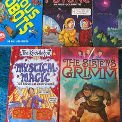 Five Books ! Riotous Robots/ Fantastic Future / Mystical Magic / The sister's Grimm & School for Skylarks.