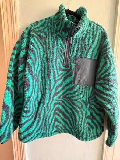 Sweaty Betty Women's Karma Half-Zip Printed Fleece Top size Medium