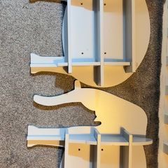 kids room elephant shelves