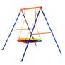 Swing Sets for Backyard 40in Saucer Swing Seat A-Frame Metal Stand 440lbs Image 7